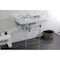 Kingston Brass 36 Carrara Marble Console Sink with Acrylic Legs, Marble WhitePolished Chrome LMS36MA1 - alternate 6